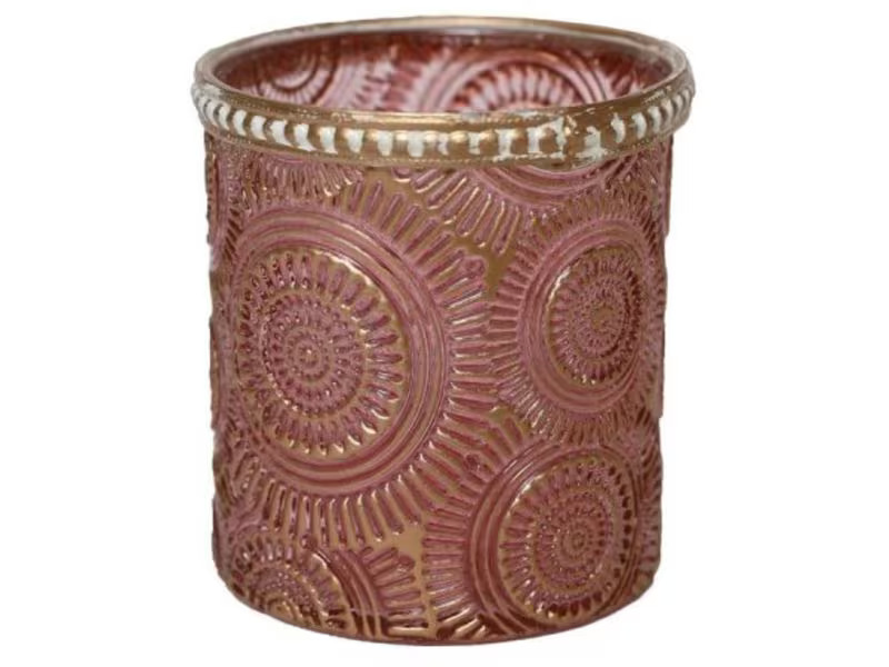 CHALET Windlicht Limay 8 cm, Glas, Rosa