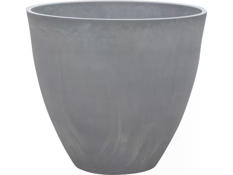 Van der Gucht Blumentopf Woodstone Ø 35 cm x 29 cm Hellgrau
