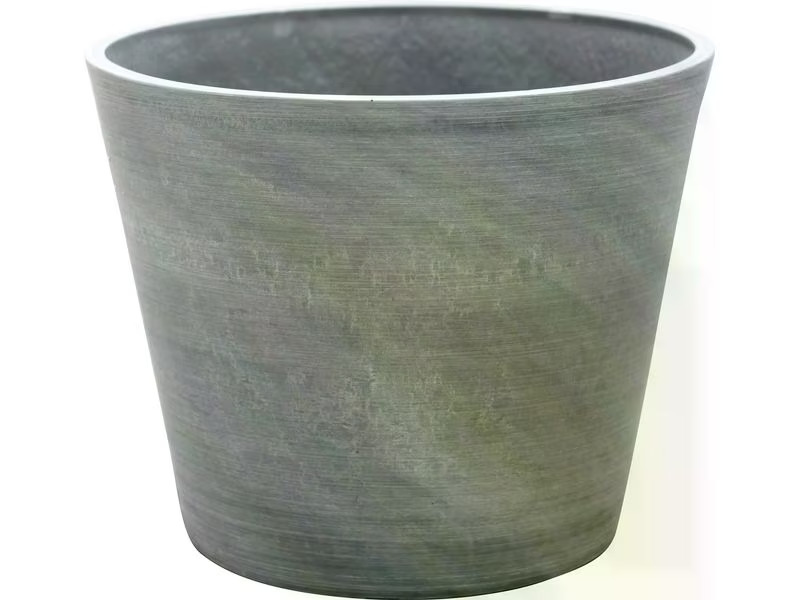 Van der Gucht Blumentopf Woodstone Ø 31 cm x 25.4 cm Grau gebürstet