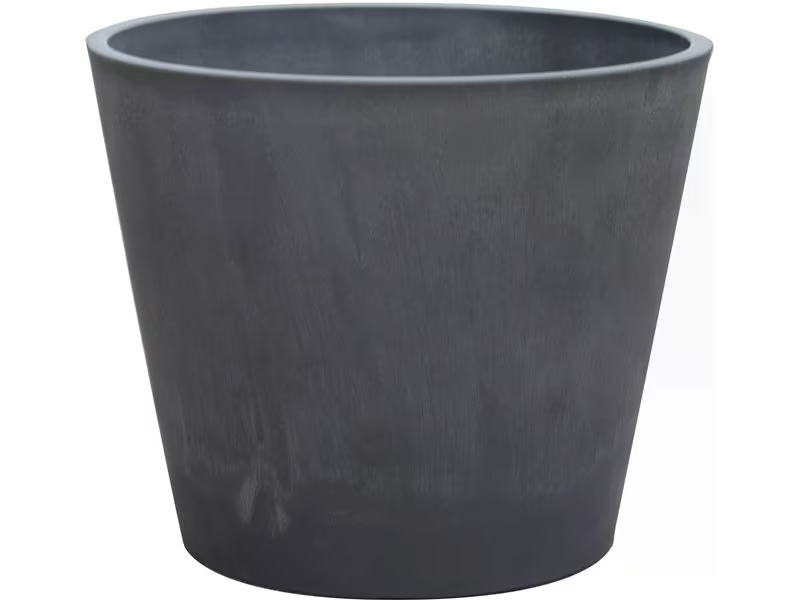 Van der Gucht Blumentopf Woodstone Ø 31 cm x 25.4 cm Dunkelgrau