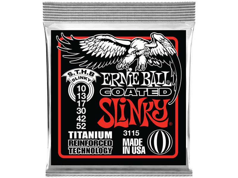 Ernie Ball Gitarrensaiten 3115 Slinky Coated Titanium – ST 10-52