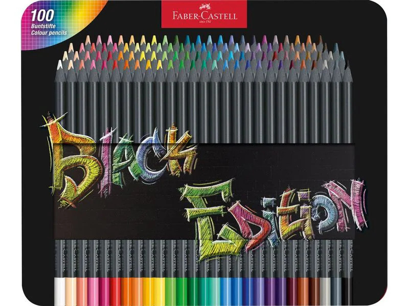 Faber-Castell Farbstifte Black Edition 100 Stück