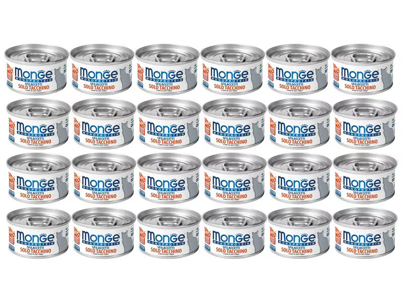 Monge Nassfutter Katze Monoprotein Truthahn 24 x 80 g
