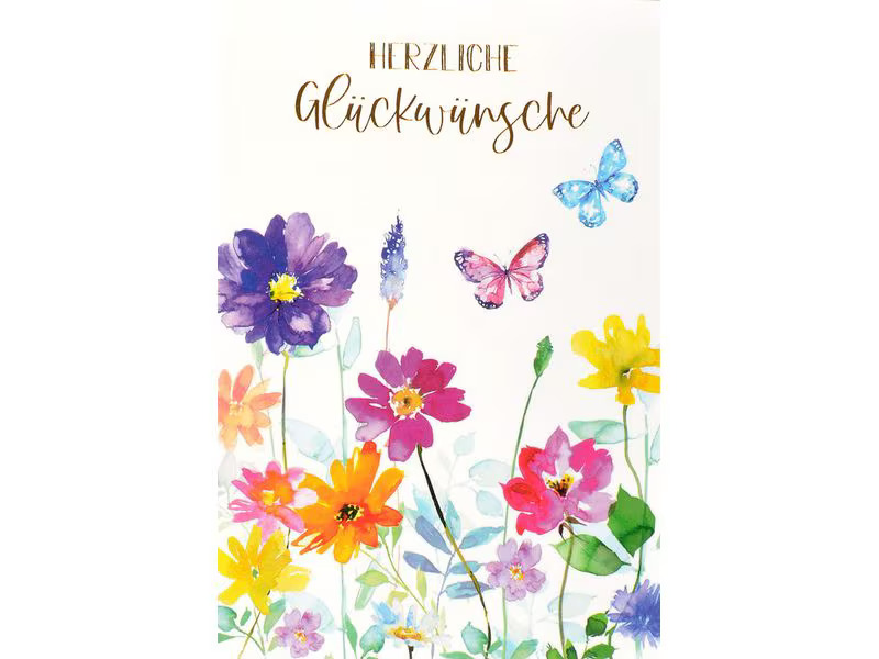 ABC Geburtstagskarte Schmetterling B6