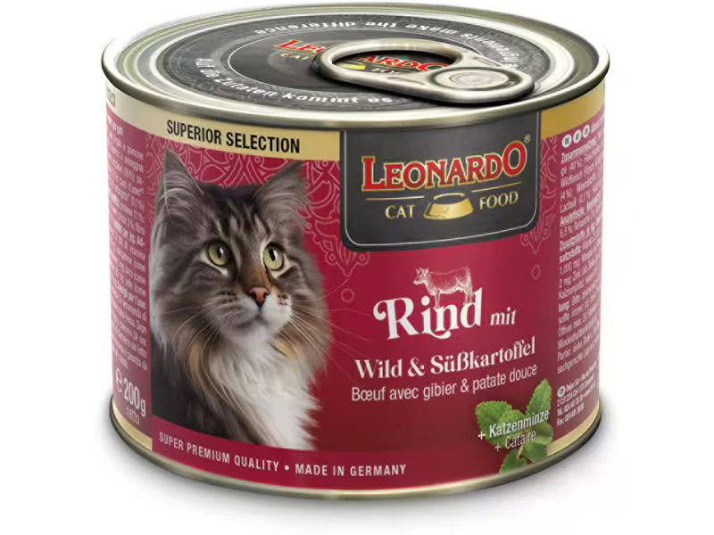 Leonardo Cat Food Nassfutter Superior Selection Rind, 200 g