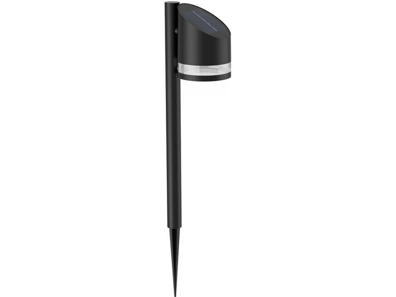 Philips Solar Fyve Sockelleuchte Spiess, Lichtsensor, 2700K, schwarz