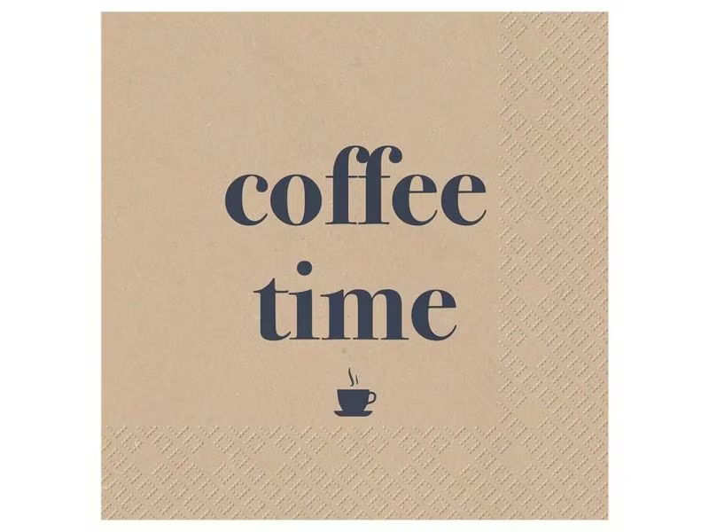 Stewo Papierservietten Coffee time 33 x 33 cm, Braun