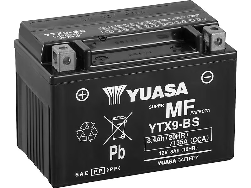 YUASA Motorradbatterie AGM 12V/8.4Ah/135A 8.4 Ah