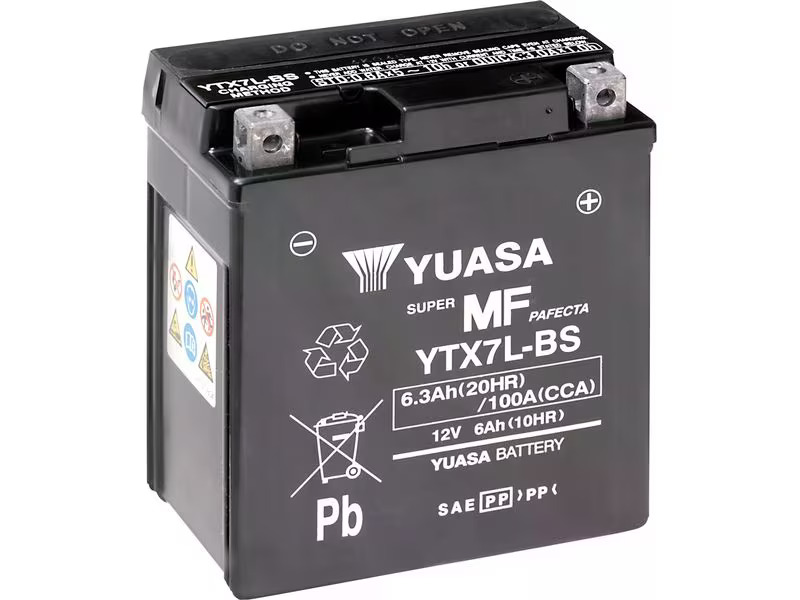 YUASA Motorradbatterie AGM 12V/6.3Ah/100A 6.3 Ah