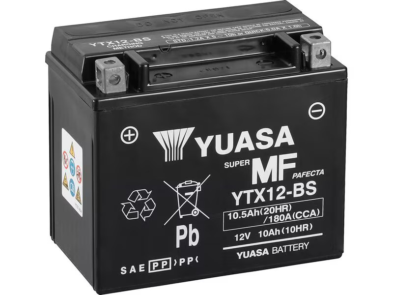 YUASA Motorradbatterie AGM 12V/10.5Ah/180A 10.5 Ah