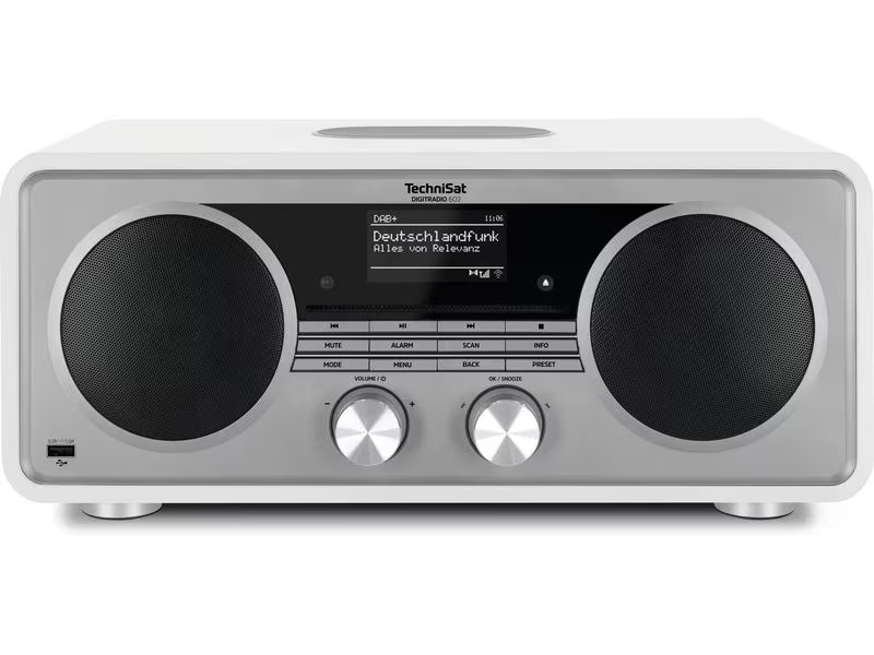 Technisat DAB+ Radio DigitRadio 602 Silber/Weiss