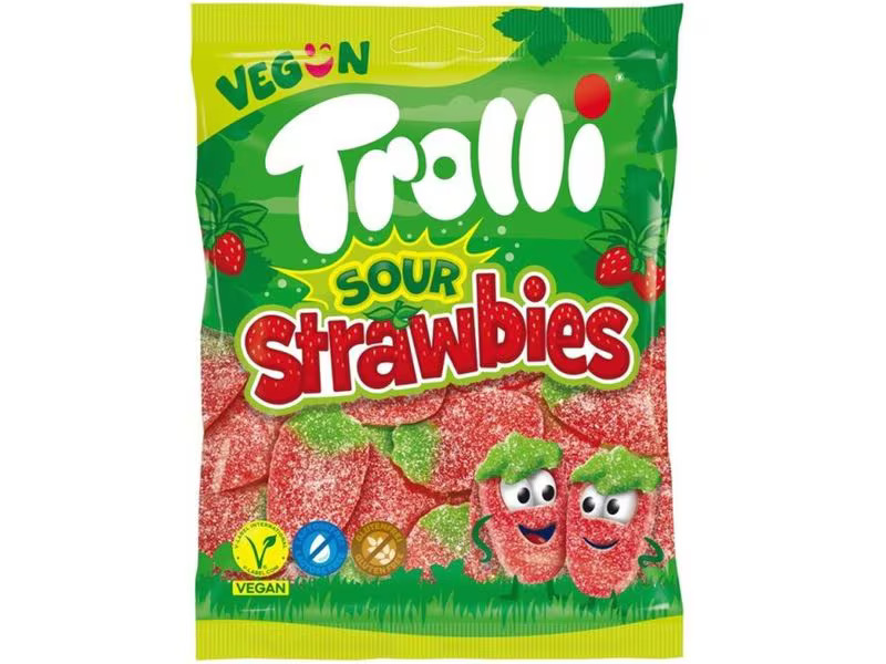 Trolli Kaubonbon Sour Strawbies 175 g