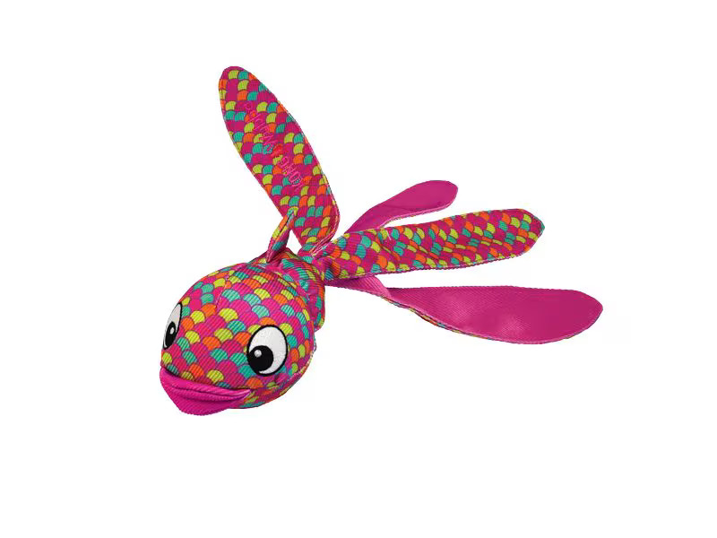 Kong Hunde-Spielzeug Wubba Finz Fisch S, pink