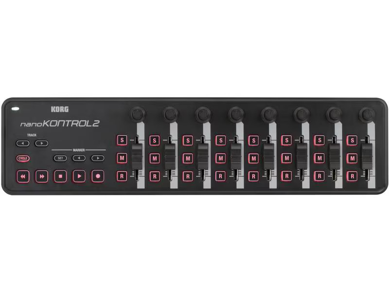 Korg Fader-Controller nanoKONTROL 2 – 8 Fader, Schwarz