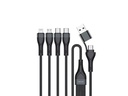 4smarts USB-C/A Multi-Ladekabel 4in2 1.2 m, Schwarz