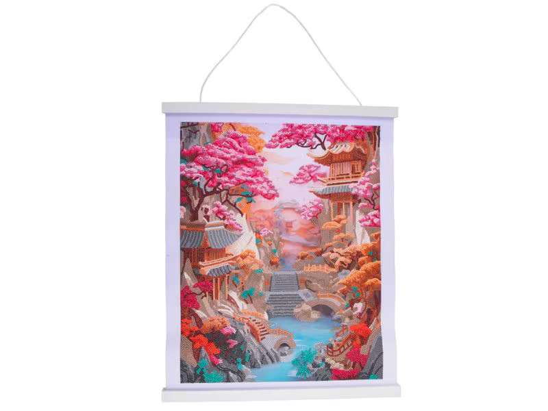 CRAFT Buddy Bastelset Crystal Art Scroll Cherry Blossom Bliss