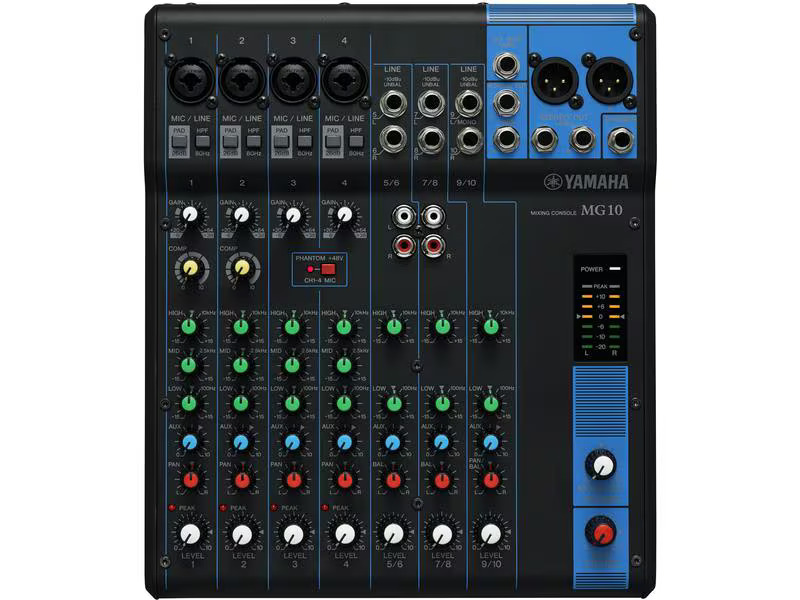 Yamaha Mischpult MG10 - 10-Kanal, analog