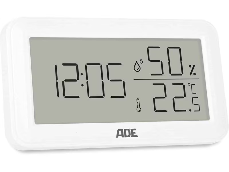 ADE Wetterstation Thermo-Hygrometer 15 cm, Weiss
