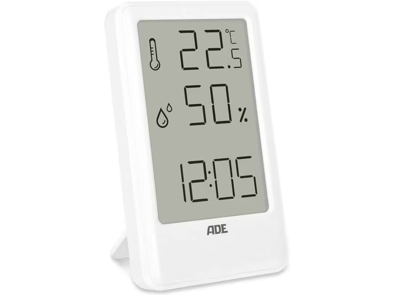 ADE Wetterstation Thermo-Hygrometer 11 cm, Weiss