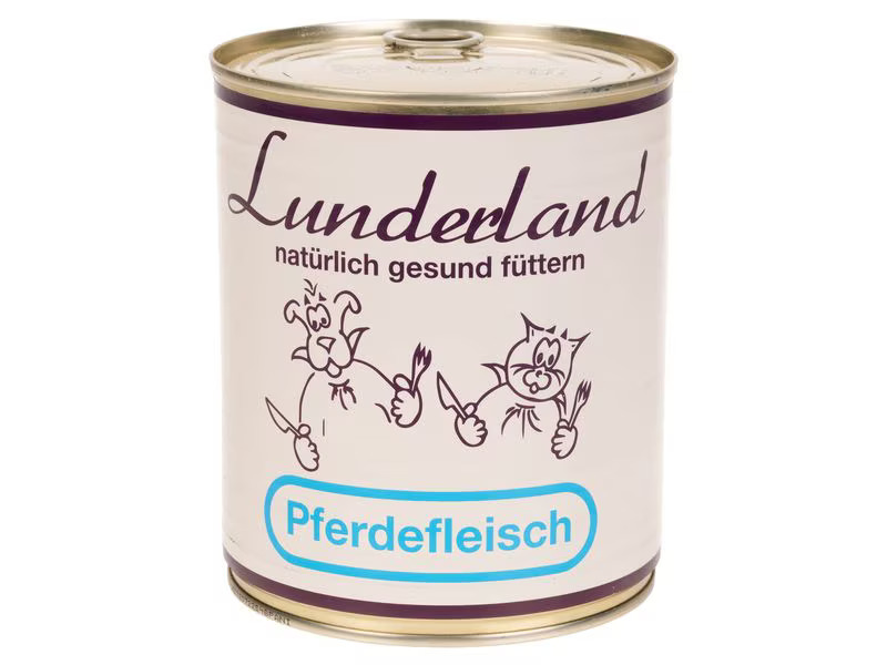 Lunderland Nassfutter Pferdefleisch, 800 g