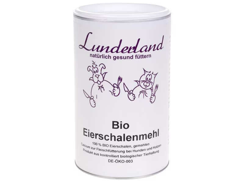 Lunderland Hunde-Nahrungsergänzung Bio-Eierschalenmehl, 800 g