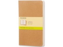 Moleskine Notizbuch A5 Blanko, Hellbraun, 3-teilig