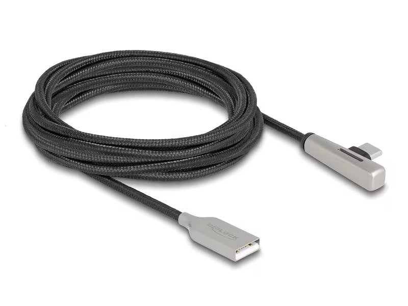 Delock USB 2.0-Kabel Schnelladefunktion 60 W USB A - USB C 3 m