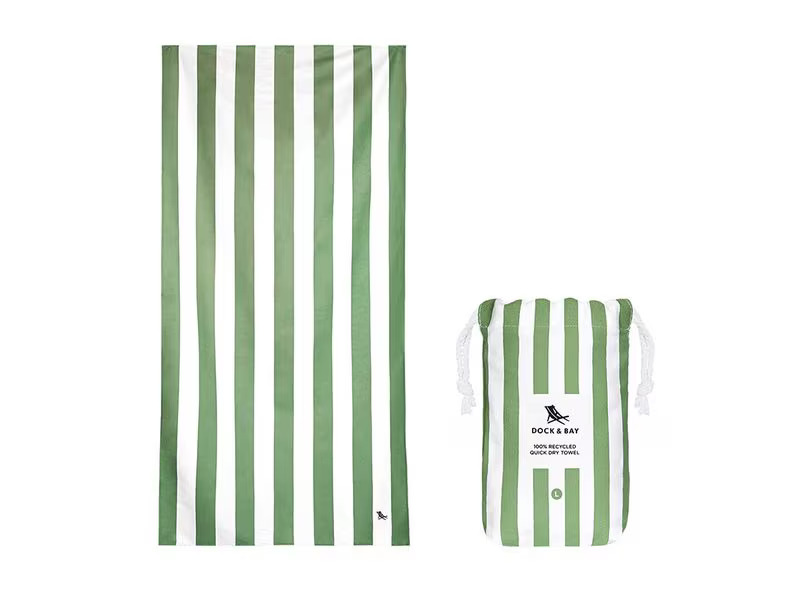 Dock &amp; Bay Strandtuch Cabana L, Khaki/Weiss