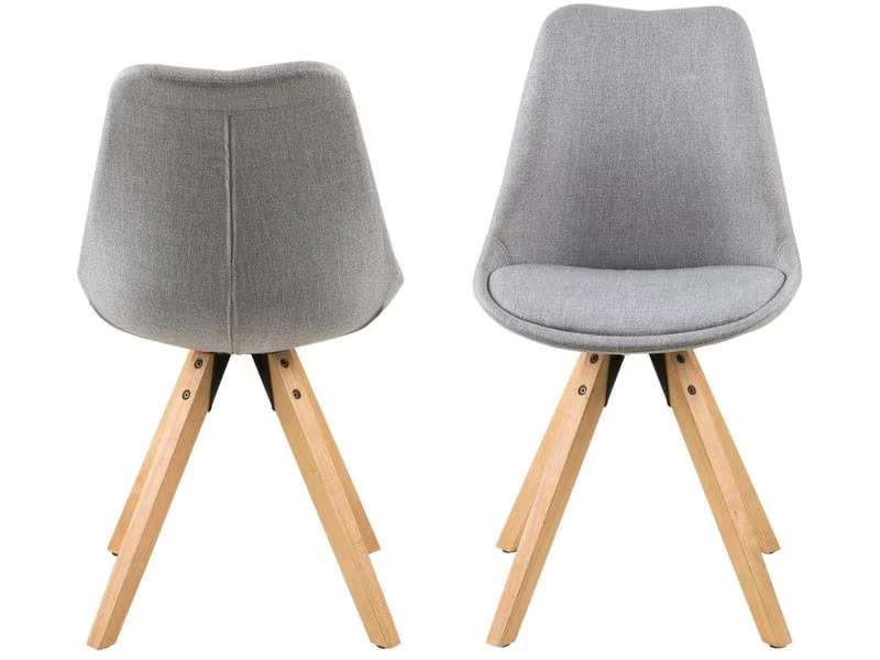 AC Design Stuhl Dima 2 Stück, Hellgrau