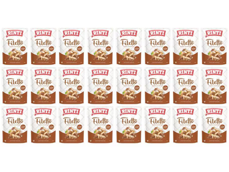 Rinti Nassfutter Filetto Huhn + Lamm in Jelly, 24 x 100 g