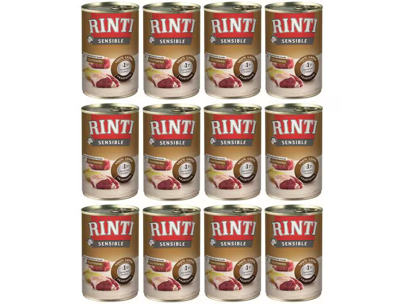 Rinti Nassfutter Sensible Dose Lamm + Kartoffel, 12 x 400 g