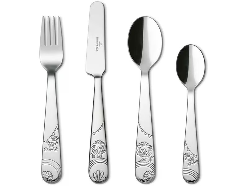 Villeroy &amp; Boch Kinderbesteckset Roar Lion 4-teilig, Silber