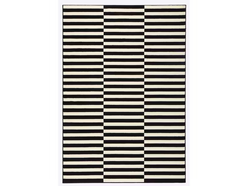 Hanse Home Teppich Panel 120 cm x 170 cm, Crème/Schwarz