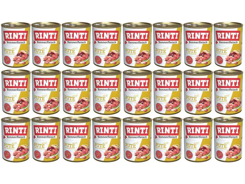 Rinti Nassfutter Kennerfleisch pur Dose Pute, 24 x 400 g