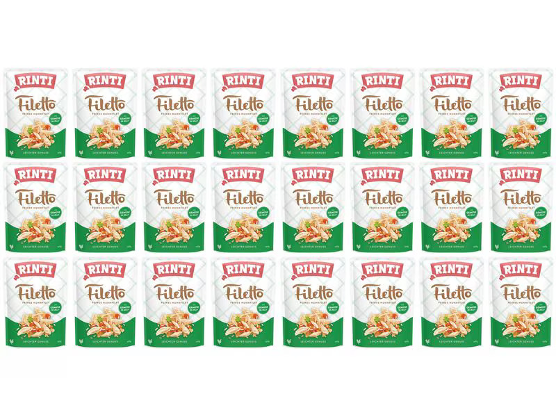 Rinti Nassfutter Filetto Huhn + Gemüse in Jelly, 24 x 100 g