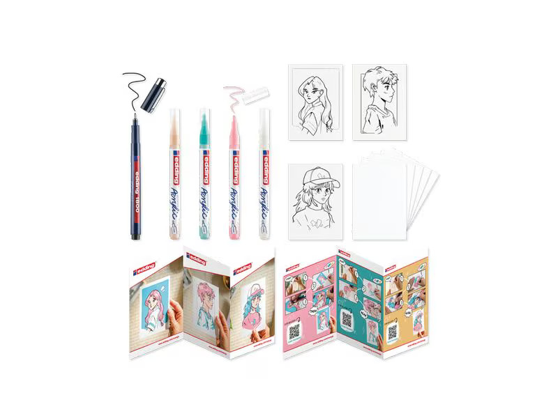 edding Acrylmarker Komplettes Manga Stifte Set