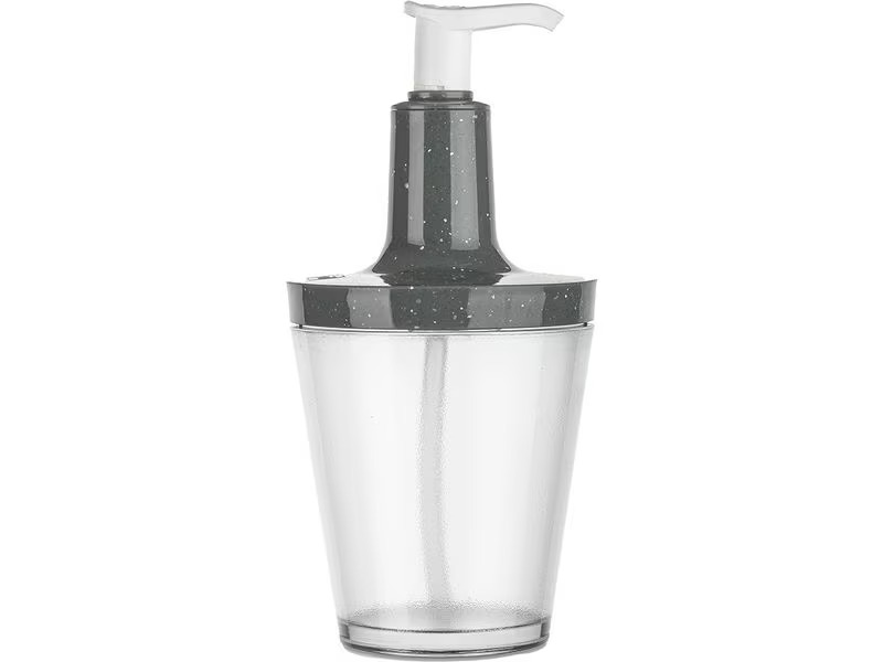 Koziol Seifenspender Flow 250 ml, Grau/Transparent
