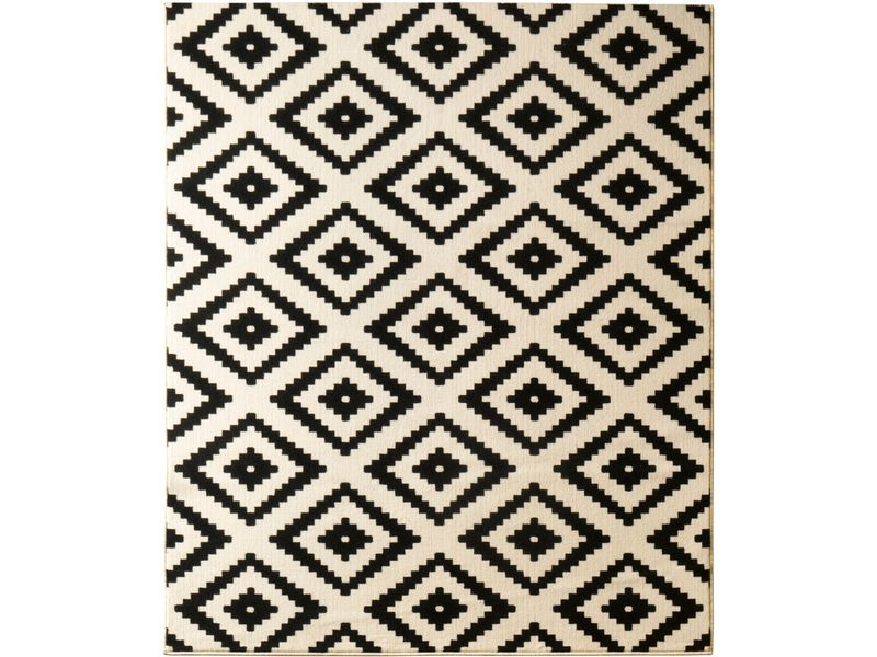 Hanse Home Teppich Diamond 120 cm x 170 cm, Crème/Schwarz