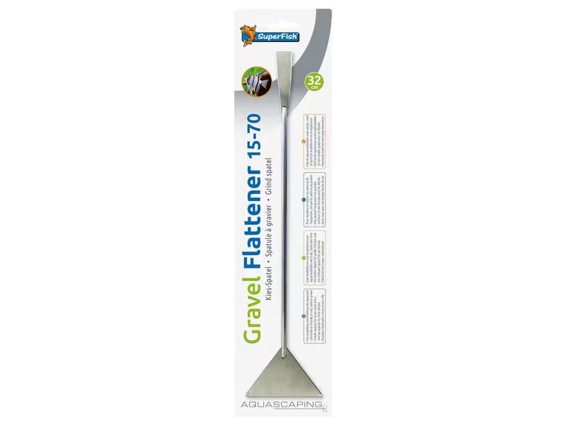 SuperFish Edelstahl Kies Spatel, 32 cm