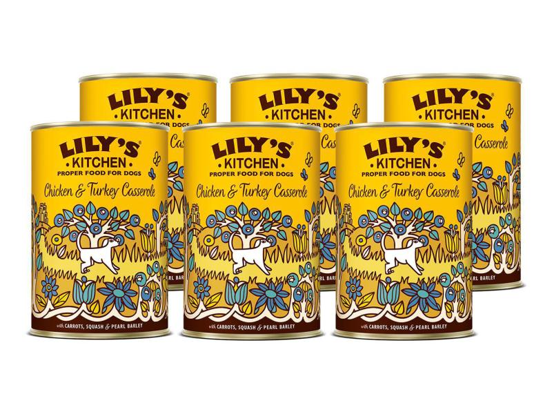 Lily's Kitchen Nassfutter Huhn &amp; Truthahn, 6 x 400 g