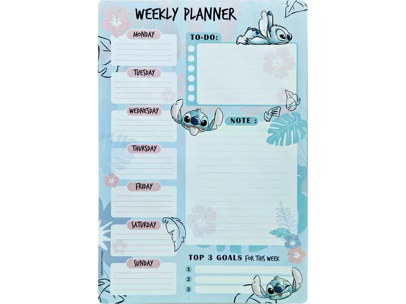 Undercover Wochen-Notizkalender Lilo &amp; Stitch 52 Blatt, 19 x 28 cm