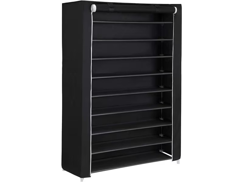 Songmics Schuhschrank  mit Rolltür 100 x 28 x 162 cm, Schwarz