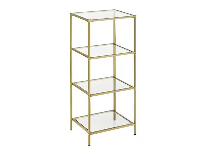 VASAGLE Regal 40 x 30 x 95 cm, Gold