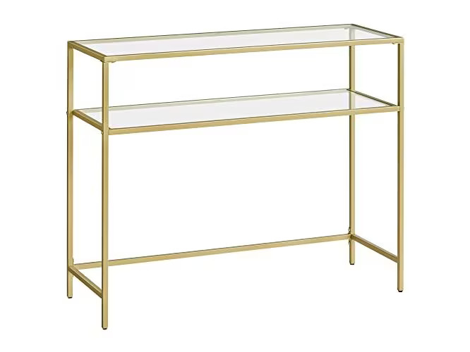 VASAGLE Konsolentisch 100 x 35 x 80 cm, Gold