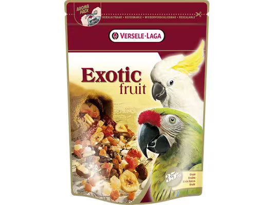 Versele Laga Ziervogelfutter Exotic Fruit Mix für Papageien, 600 g
