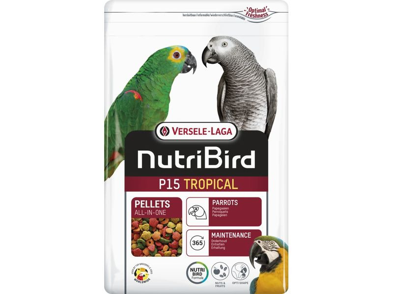 Versele Laga Ziervogelfutter NutriBird P15 Tropical für Papageien, 1 kg