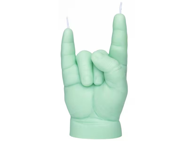 Mandatus Kerze Baby You Rock Candle Hand, Grün