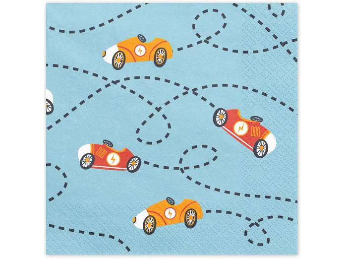 Partydeco Papierservietten Auto Gold, 33 x 33 cm, 12 Stück
