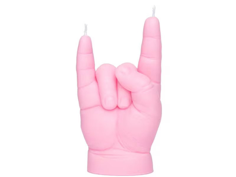 Mandatus Kerze Baby You Rock Candle Hand, Rosa