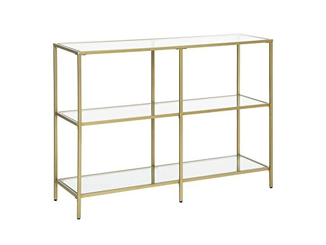 VASAGLE Konsolentisch 100 x 30 x 73 cm, Gold